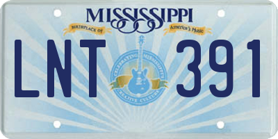 MS license plate LNT391