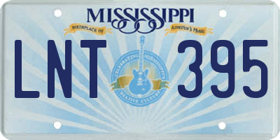 MS license plate LNT395