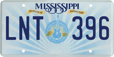 MS license plate LNT396