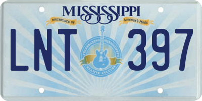 MS license plate LNT397