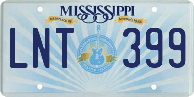MS license plate LNT399