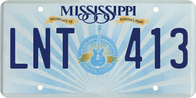 MS license plate LNT413
