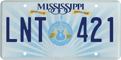 MS license plate LNT421