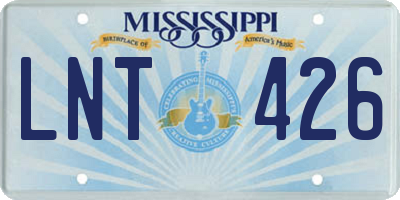 MS license plate LNT426