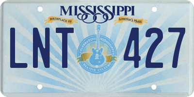 MS license plate LNT427