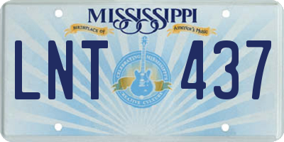 MS license plate LNT437