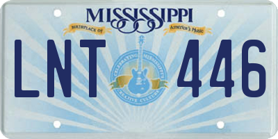 MS license plate LNT446