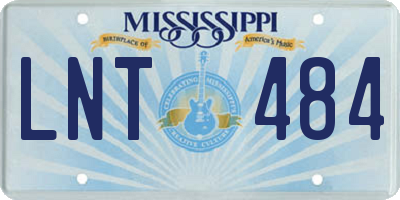 MS license plate LNT484