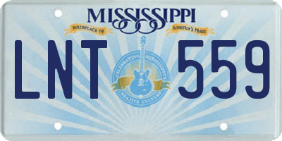 MS license plate LNT559