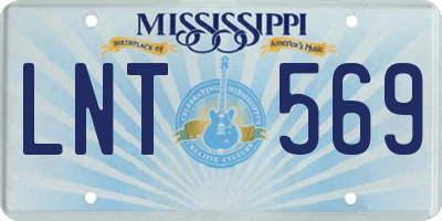 MS license plate LNT569