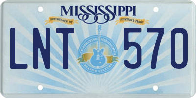MS license plate LNT570