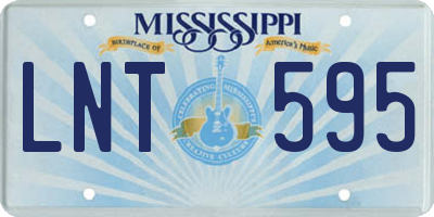 MS license plate LNT595