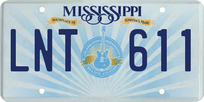 MS license plate LNT611