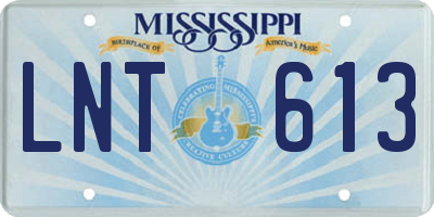 MS license plate LNT613