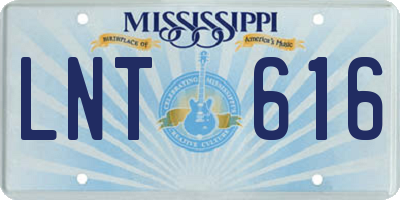 MS license plate LNT616