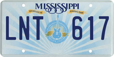 MS license plate LNT617