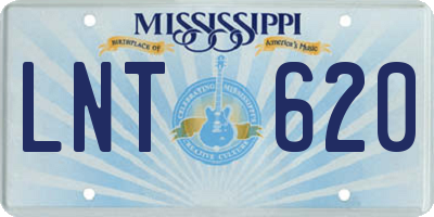 MS license plate LNT620