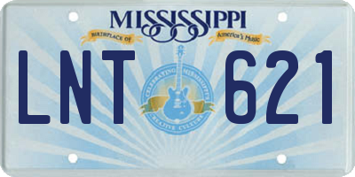 MS license plate LNT621