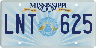 MS license plate LNT625