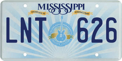 MS license plate LNT626