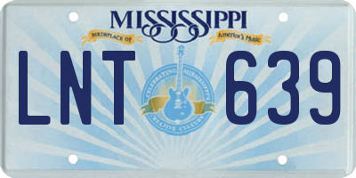MS license plate LNT639