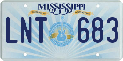 MS license plate LNT683