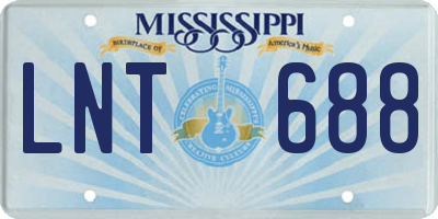 MS license plate LNT688