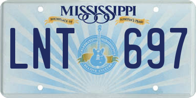 MS license plate LNT697