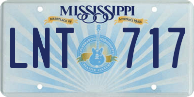 MS license plate LNT717