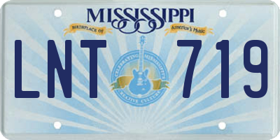 MS license plate LNT719
