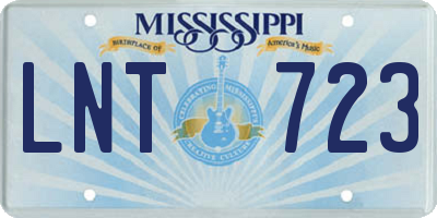 MS license plate LNT723