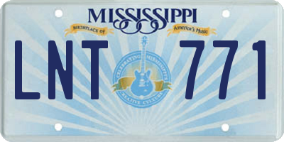 MS license plate LNT771