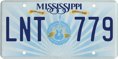 MS license plate LNT779