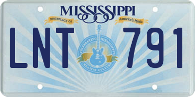 MS license plate LNT791