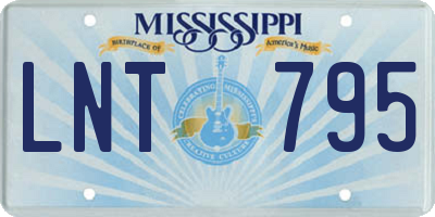 MS license plate LNT795