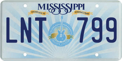 MS license plate LNT799