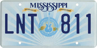 MS license plate LNT811