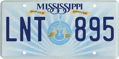 MS license plate LNT895