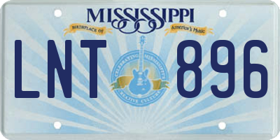 MS license plate LNT896