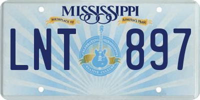 MS license plate LNT897