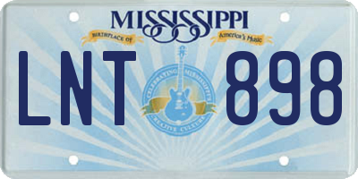 MS license plate LNT898