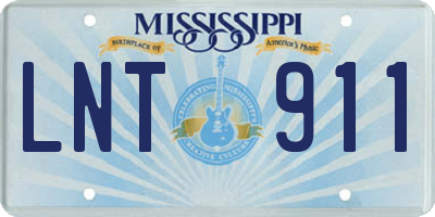 MS license plate LNT911