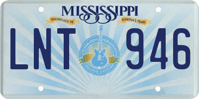 MS license plate LNT946