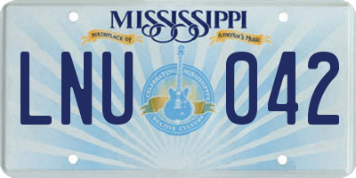 MS license plate LNU042