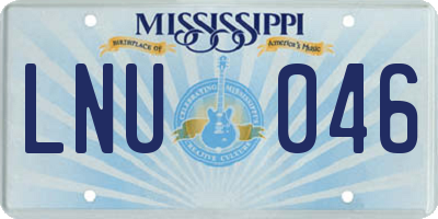 MS license plate LNU046