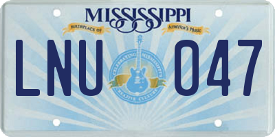 MS license plate LNU047