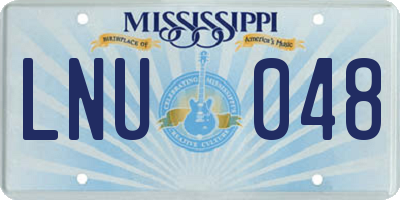 MS license plate LNU048