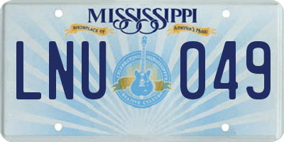 MS license plate LNU049