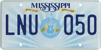 MS license plate LNU050