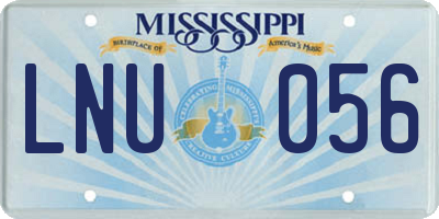 MS license plate LNU056